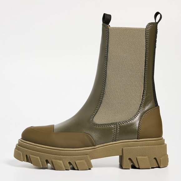 BNWT GANNI Cleated Mid Chelsea Tonal Boots - Picture 5 of 6
